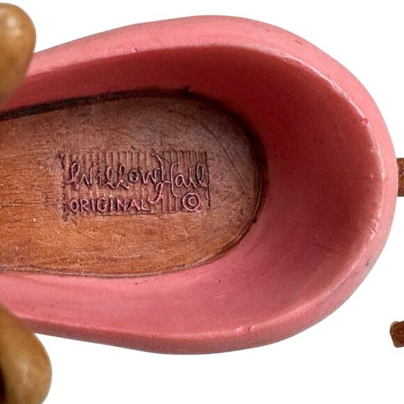 Willow Hall Shoo Shoo Figurine Grunt Grunt Hippo with Bird Official Design No. 6 - Picture 7 of 7